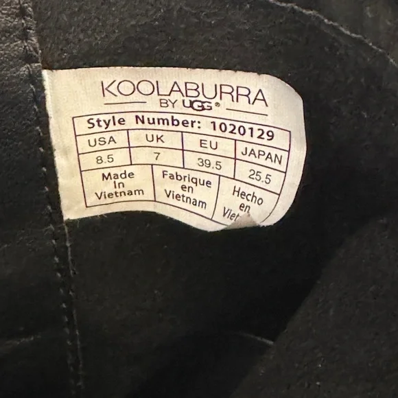 KOOLABURA By Ugg Kenz Black Suede Side Zip Tassel Booties Size 8.5 - Picture 9 of 9